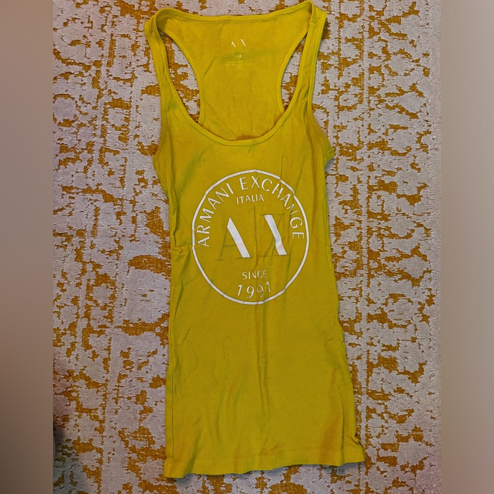 Armani Exchange Yellow Tank Top
